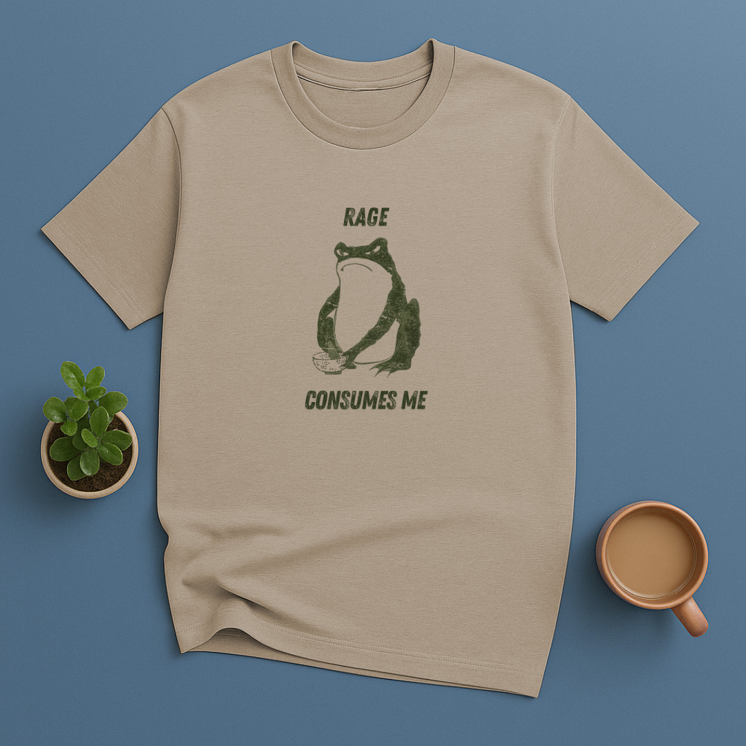 Rage Consumes Me Frog Vintage T-Shirt