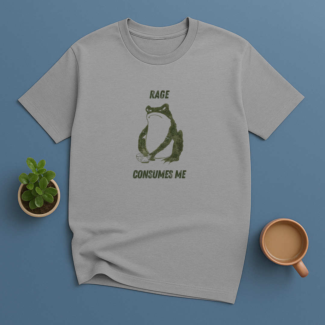 Rage Consumes Me Frog Vintage T-Shirt
