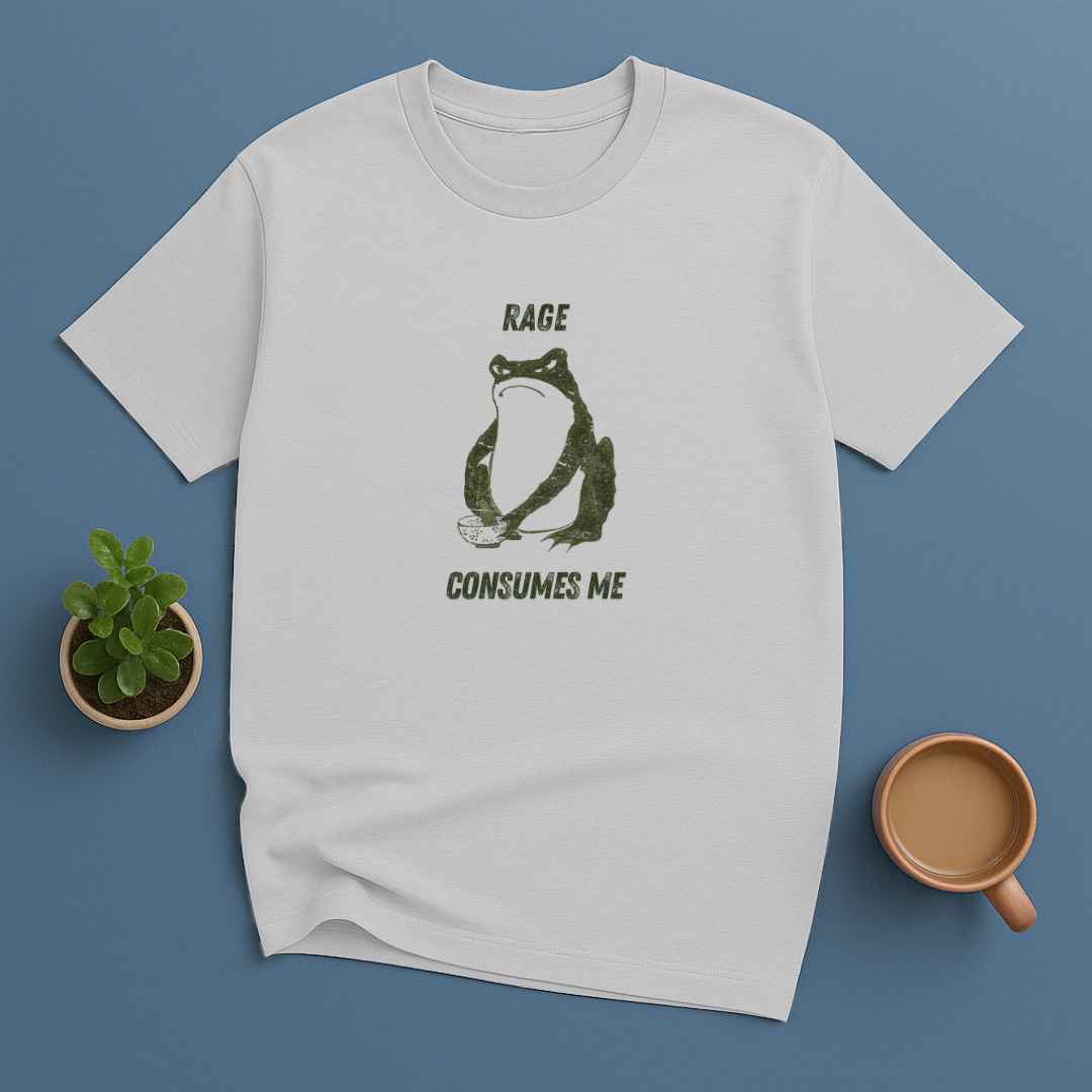 Rage Consumes Me Frog Vintage T-Shirt