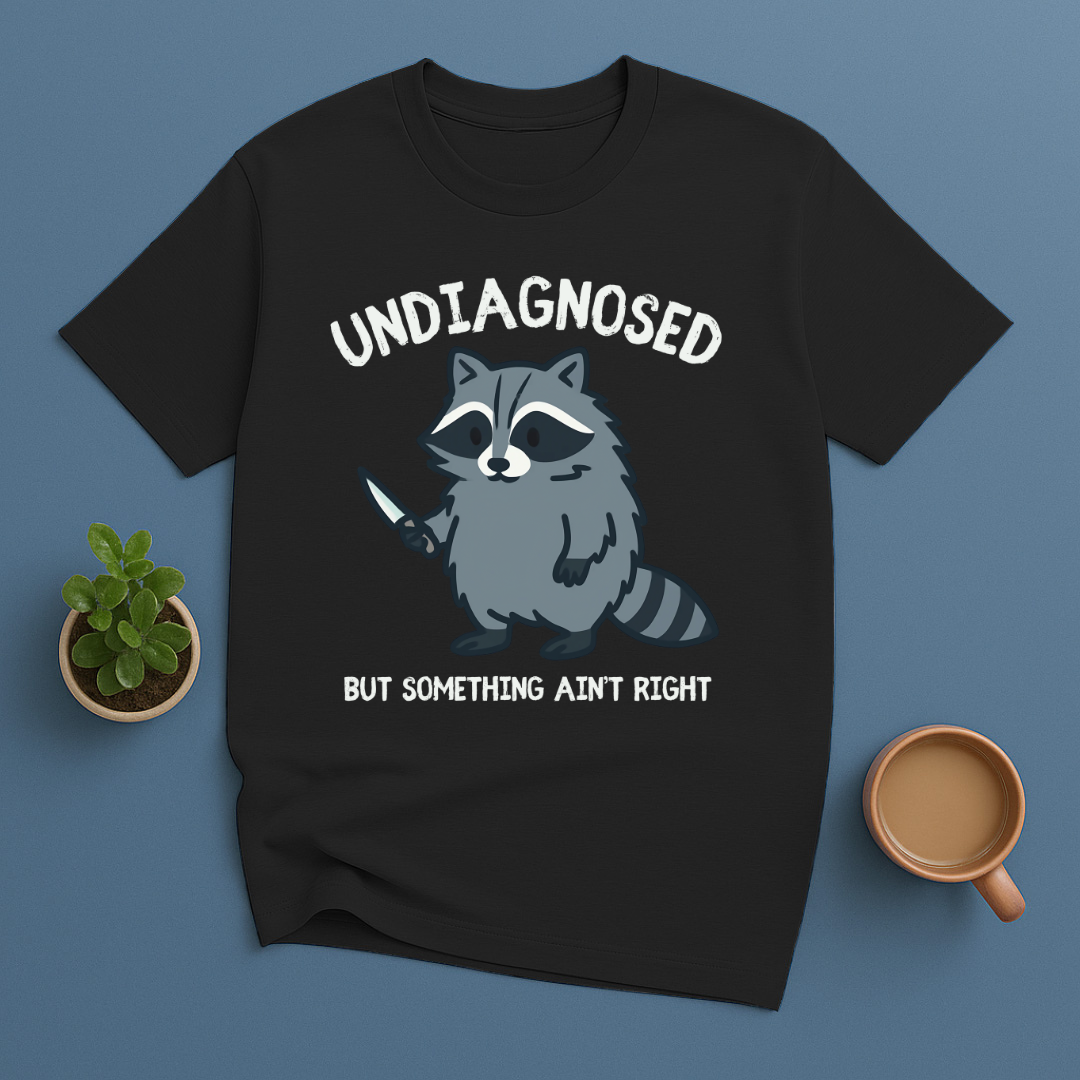 Undiagnosed But Something Ain't Right Racoon T-Shirt