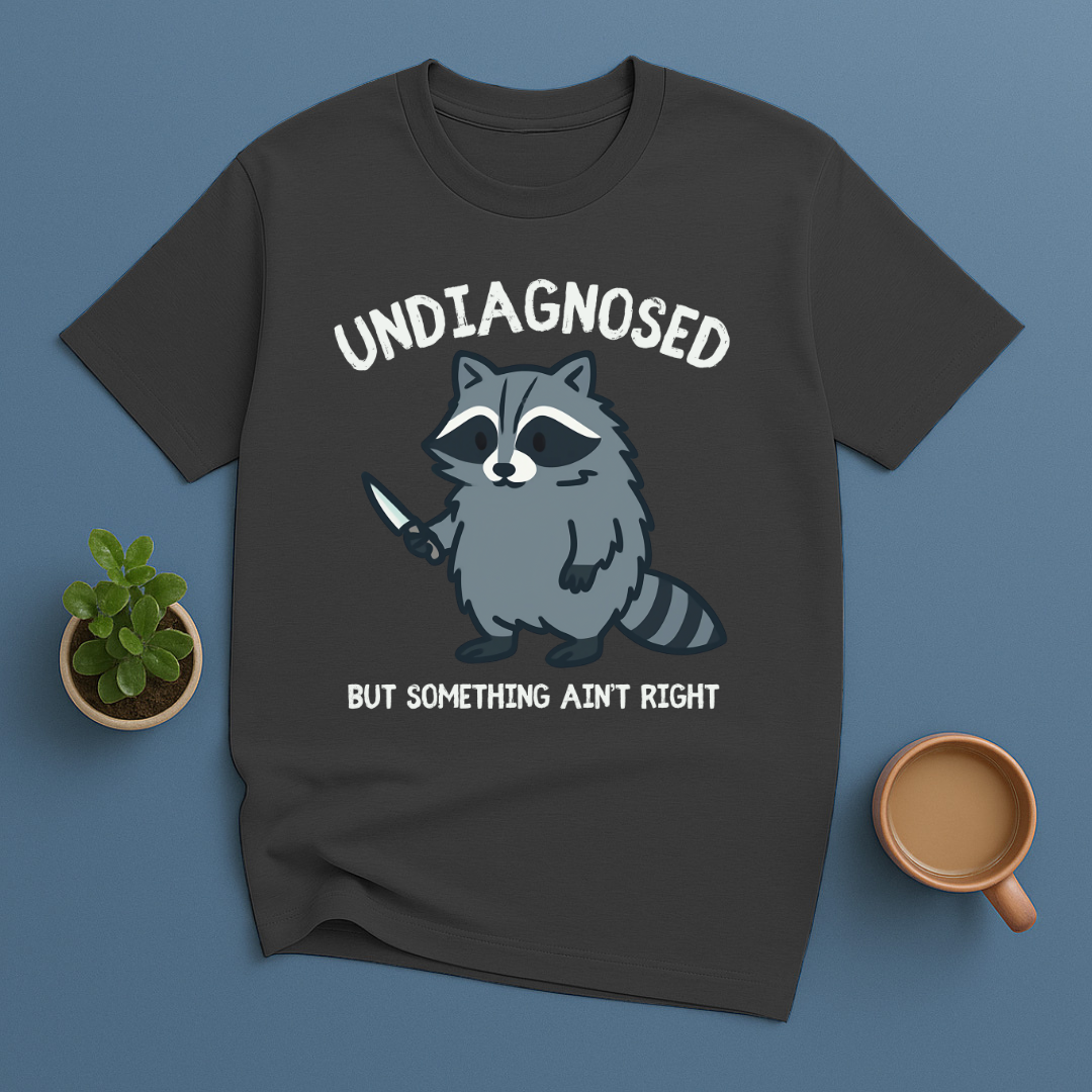 Undiagnosed But Something Ain't Right Racoon T-Shirt