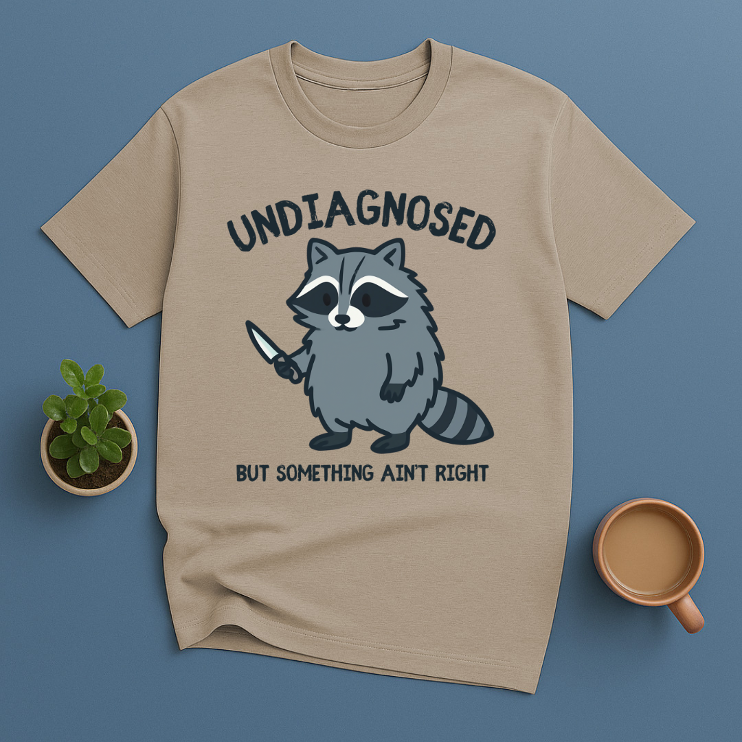 Undiagnosed But Something Ain't Right Racoon T-Shirt
