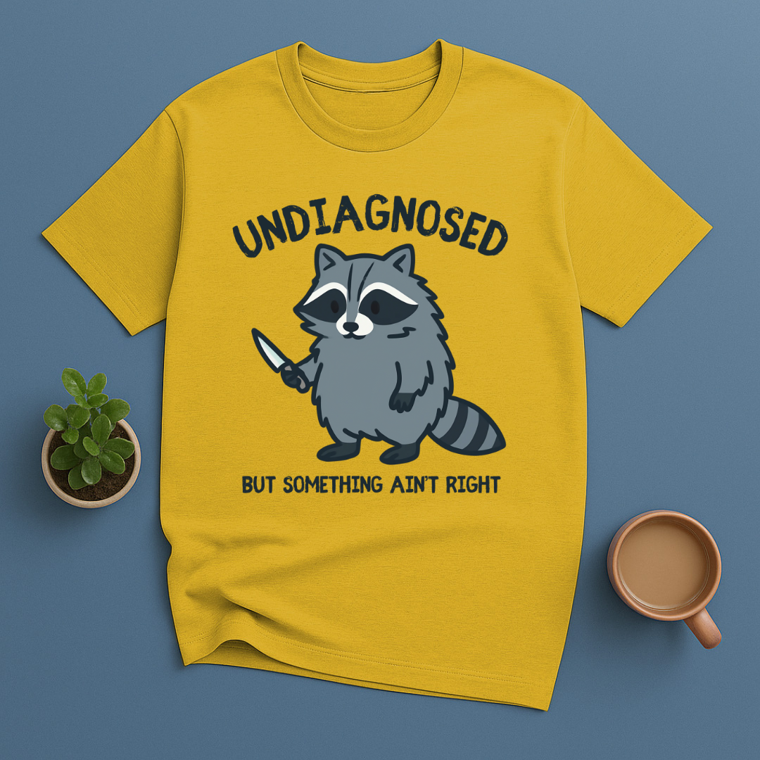 Undiagnosed But Something Ain't Right Racoon T-Shirt