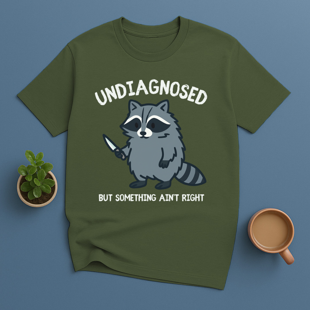 Undiagnosed But Something Ain't Right Racoon T-Shirt
