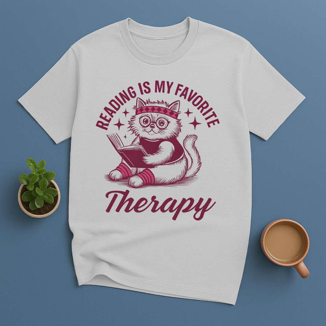Reading Is My Favorite Therapy T-Shirt