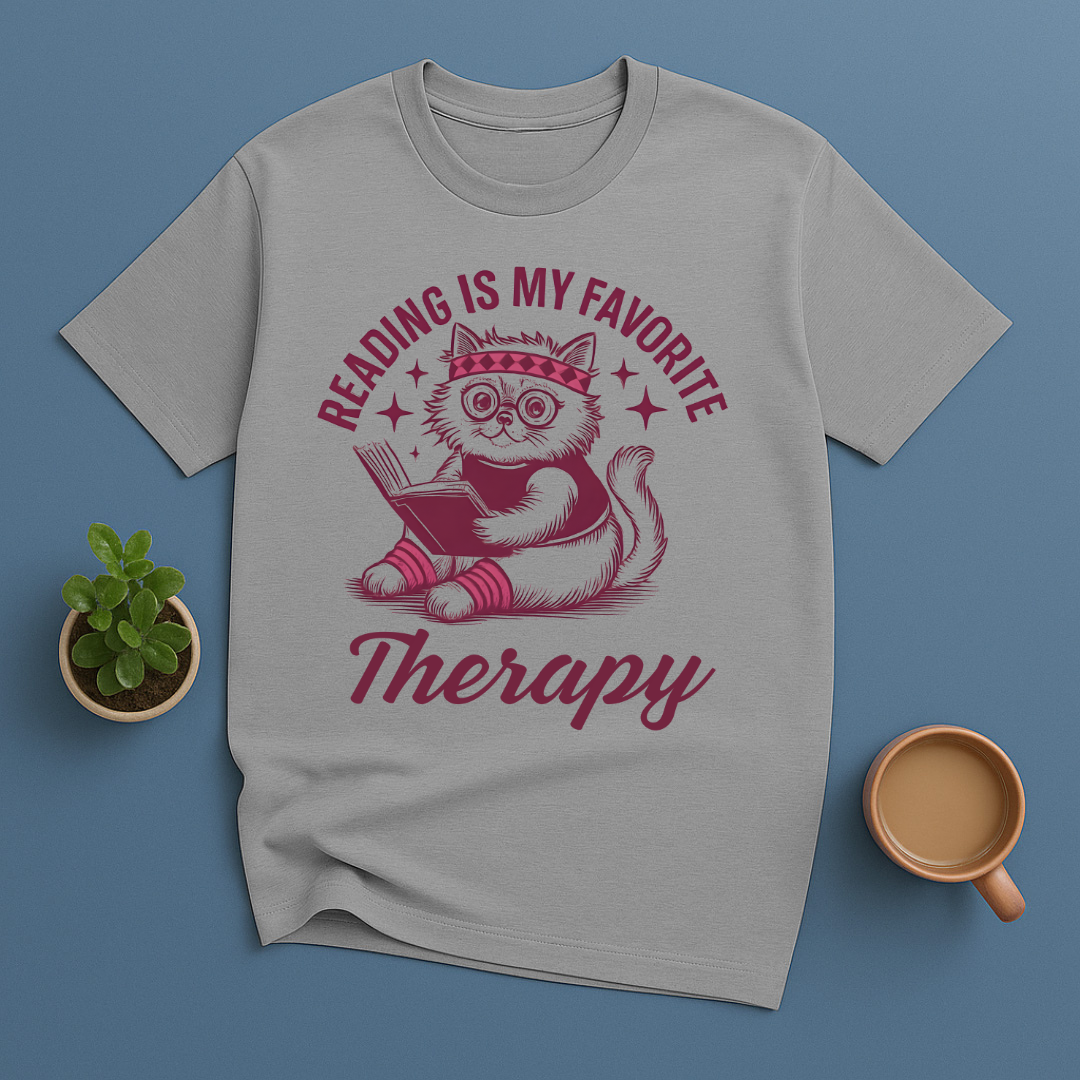 Reading Is My Favorite Therapy T-Shirt