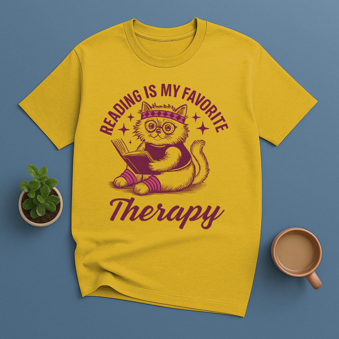 Reading Is My Favorite Therapy T-Shirt